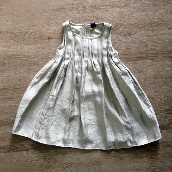 girls tea party tafetta chiffon silver sleeveless dress 6 7 - Picture 5 of 5